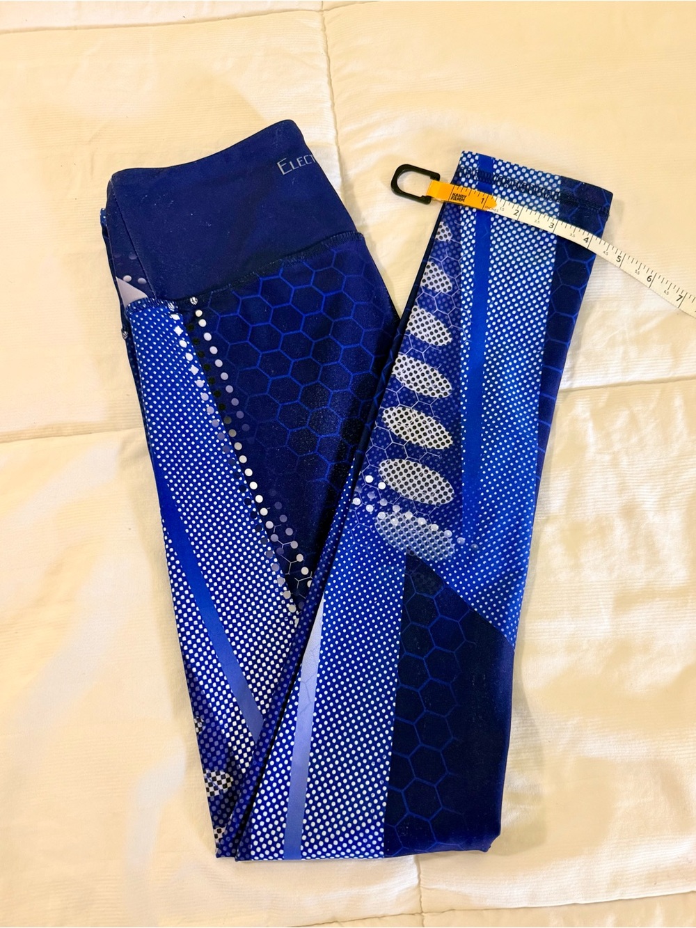 Electric Yoga Leggings blues/silver/white tones size Small